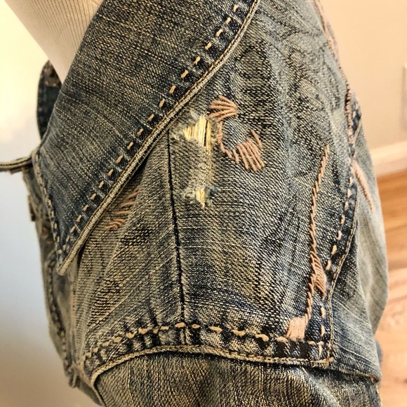 Elie Tahari Denim Jacket Size Small - Picture 9 of 16